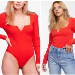 Free People Long Sleeve Bodysuit